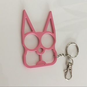 Pink Cat Self Defense Keychain